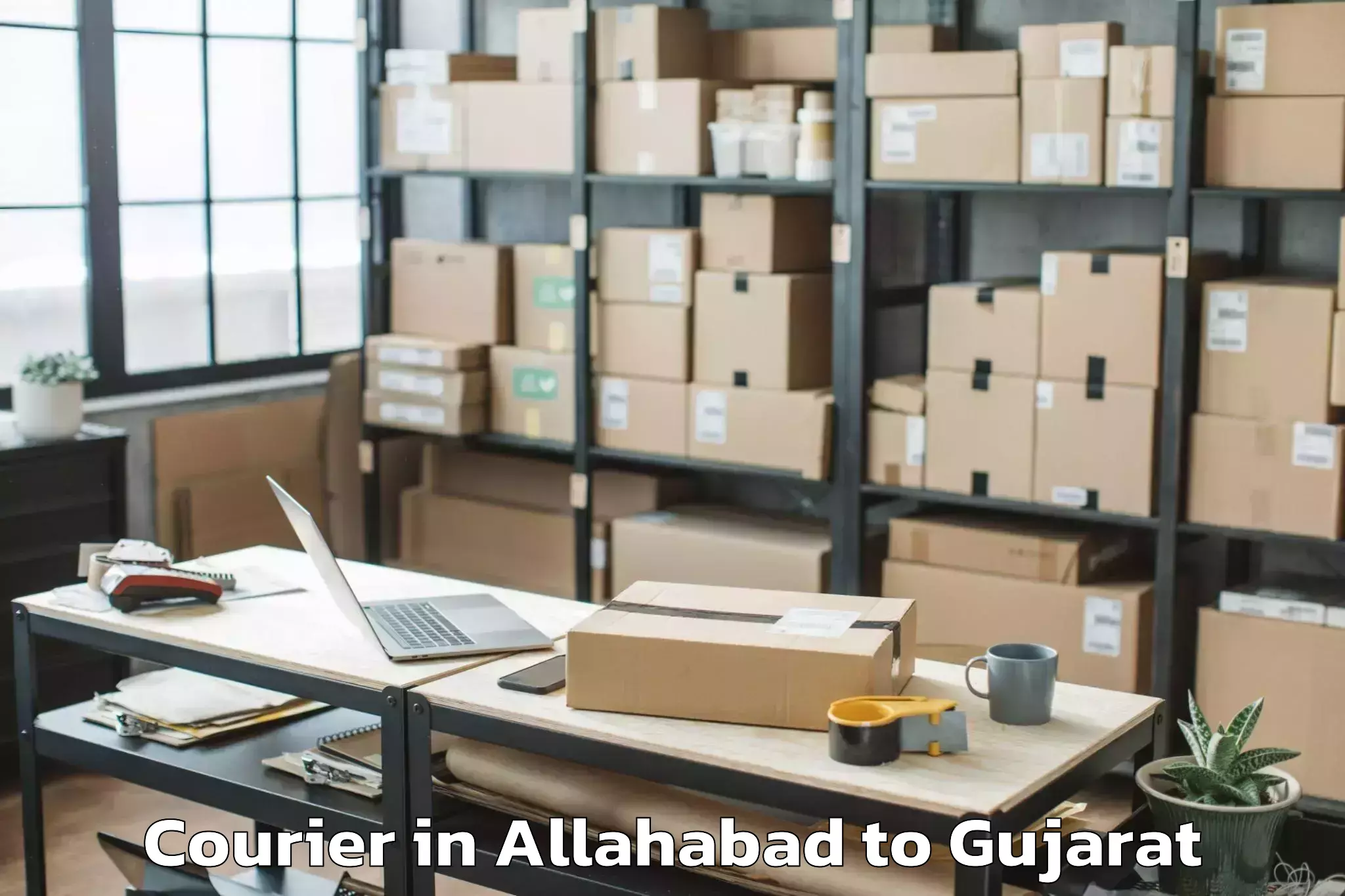 Book Allahabad to Jhalod Courier